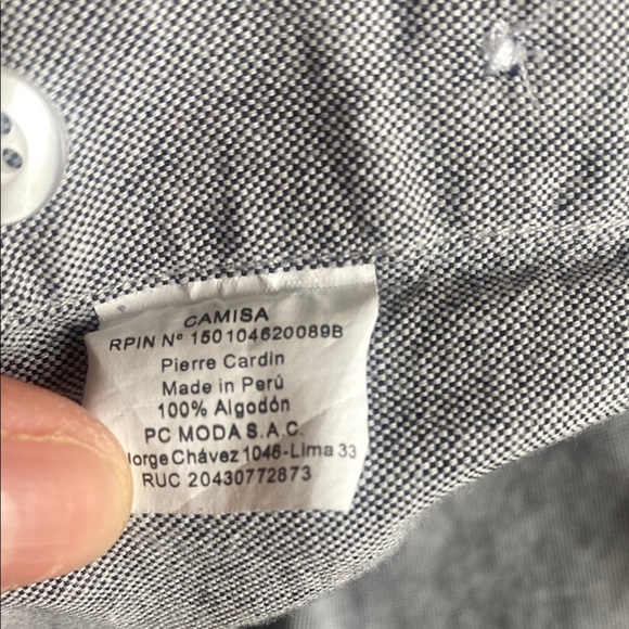 Pierre Cardin - Gray Men's chemise large - vintage and rare - Picture 6 of 6